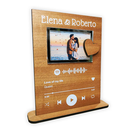 Placa Spotify de madera